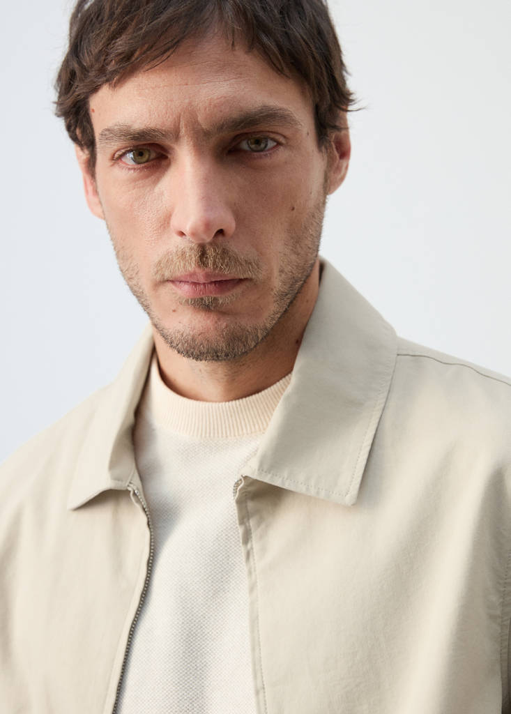 Lightweight cotton lyocell jacket — Beige