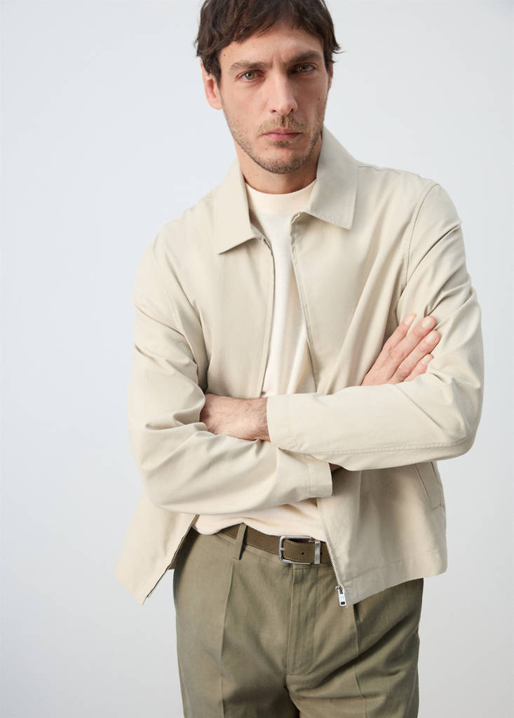 Lightweight cotton lyocell jacket — Beige