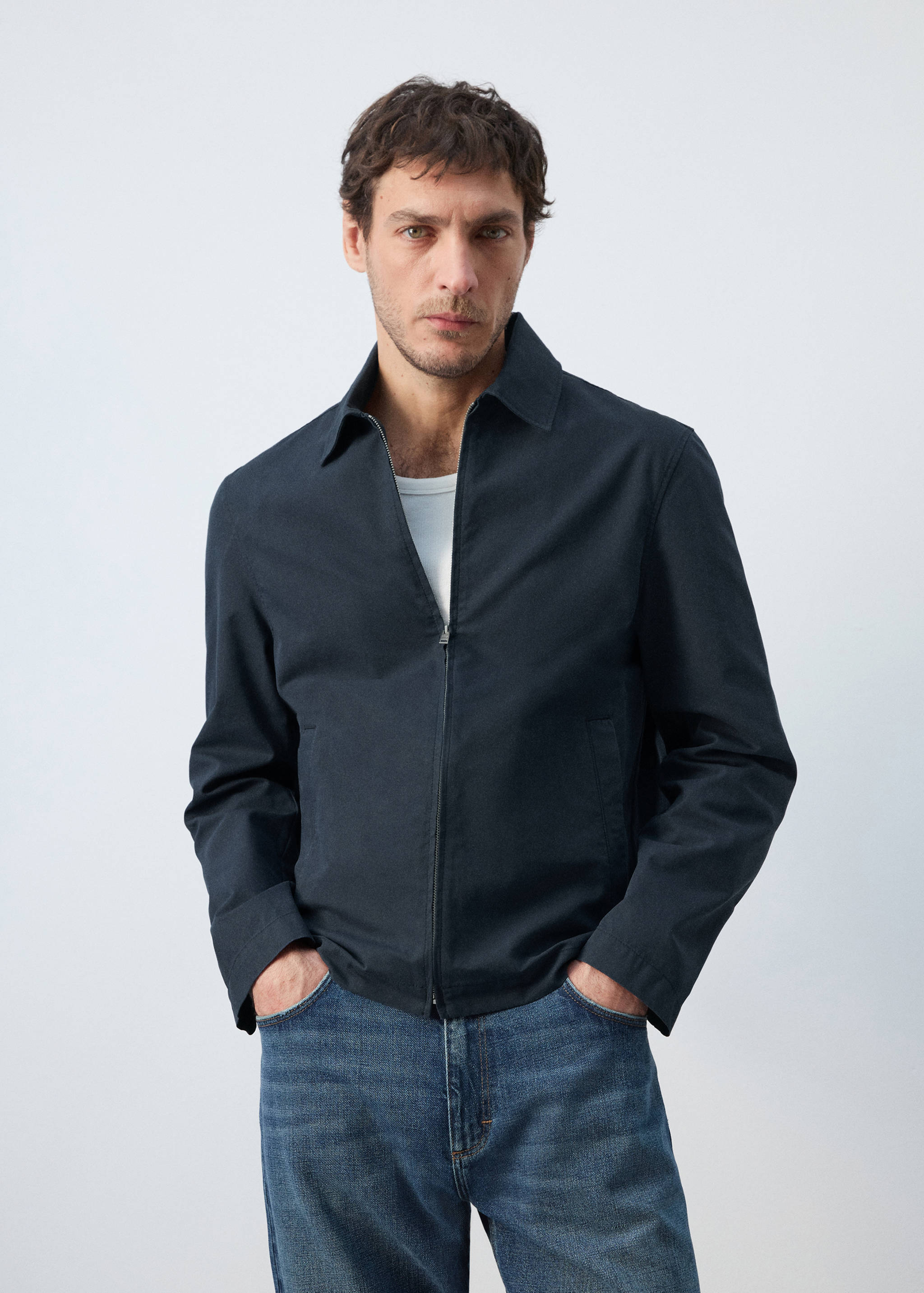 Lightweight cotton lyocell jacket - Medium plane