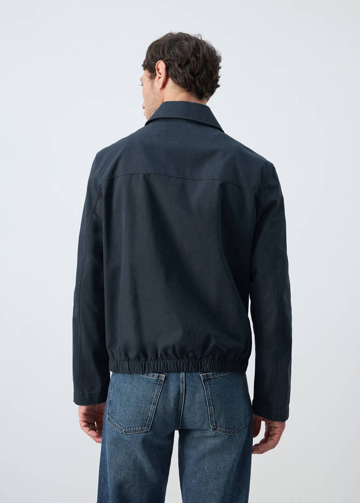 Lightweight cotton lyocell jacket — Navy