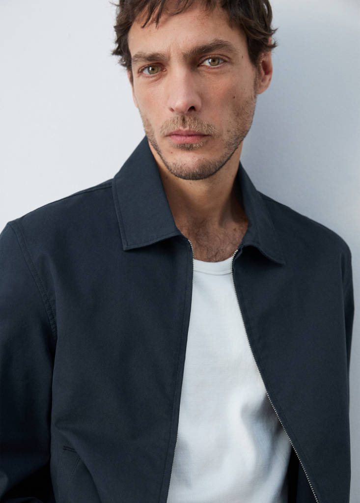 Lightweight cotton lyocell jacket — Navy