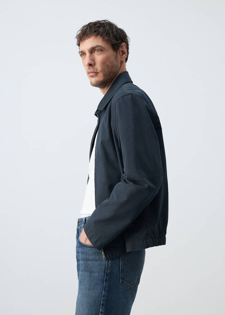 Lightweight cotton lyocell jacket — Navy