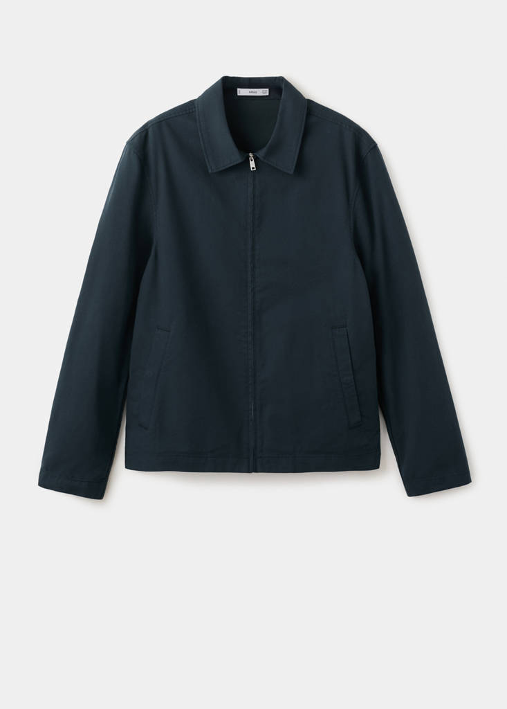 Lightweight cotton lyocell jacket — Navy