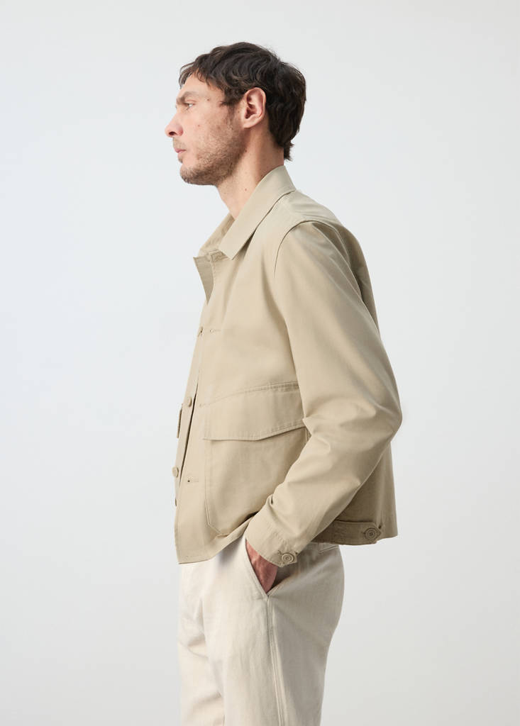 Lightweight cotton lyocell jacket — Beige