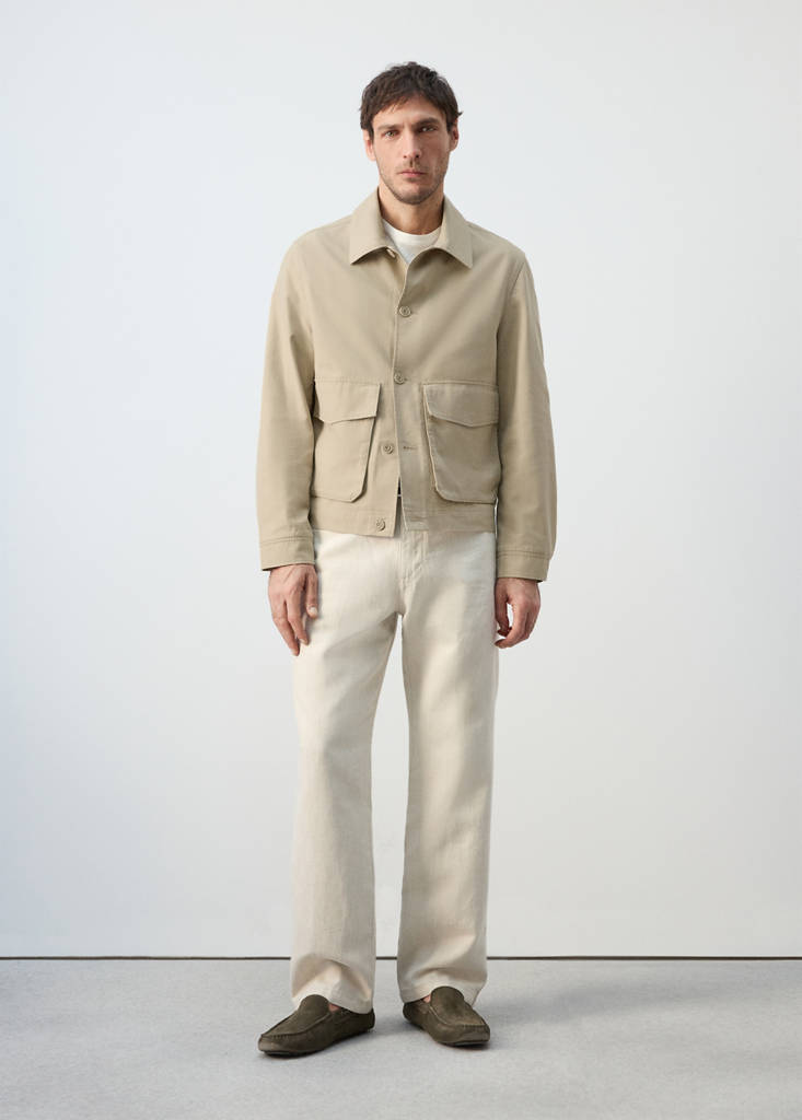 Lightweight cotton lyocell jacket — Beige