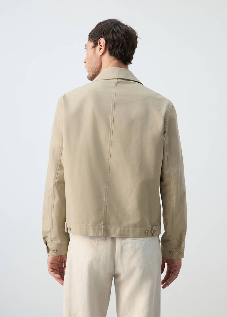 Lightweight cotton lyocell jacket — Beige