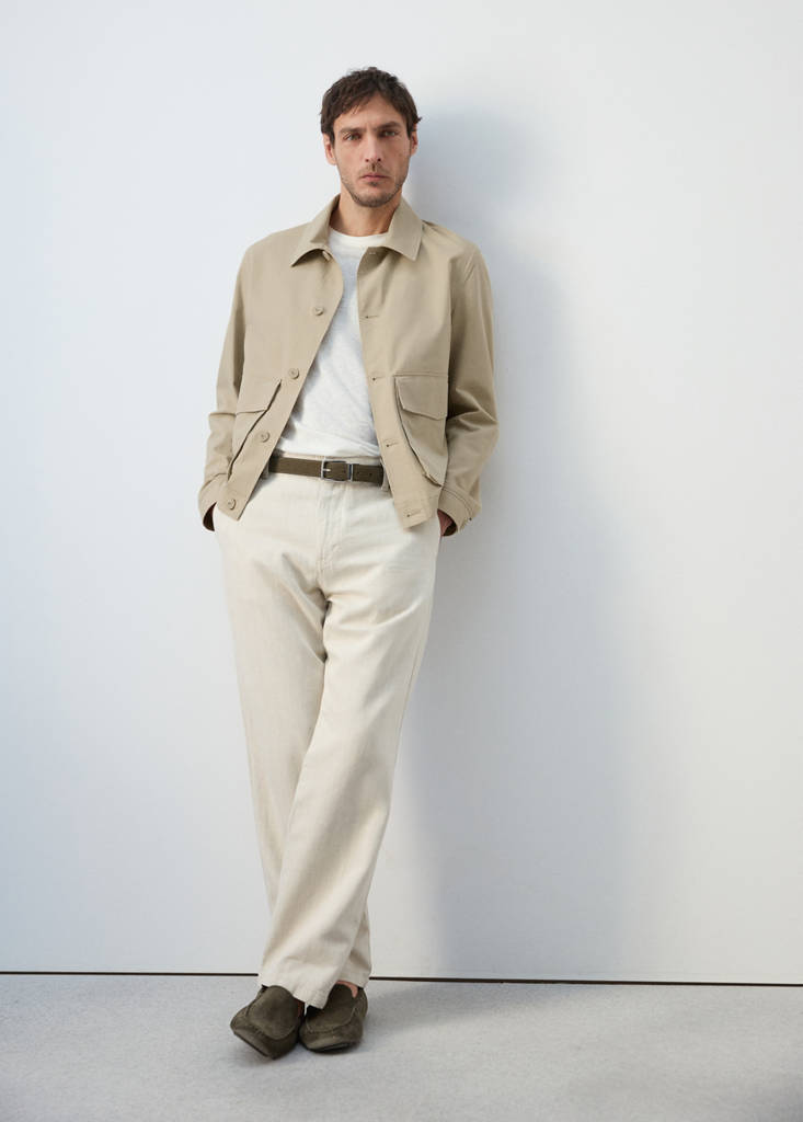 Lightweight cotton lyocell jacket — Beige
