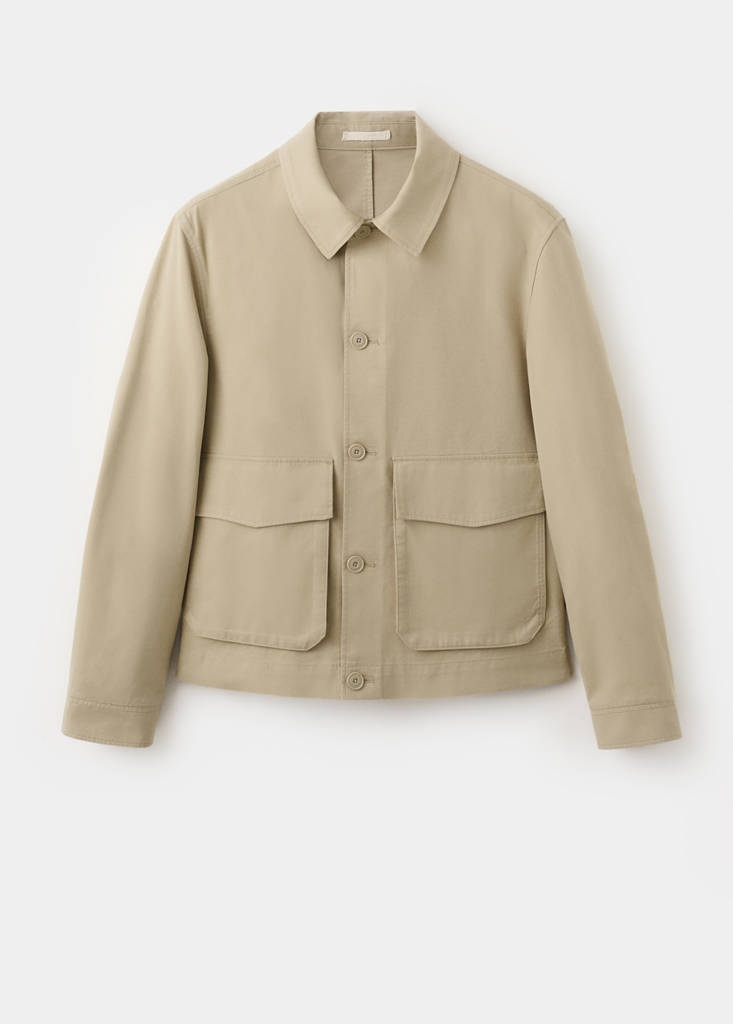 Lightweight cotton lyocell jacket — Beige