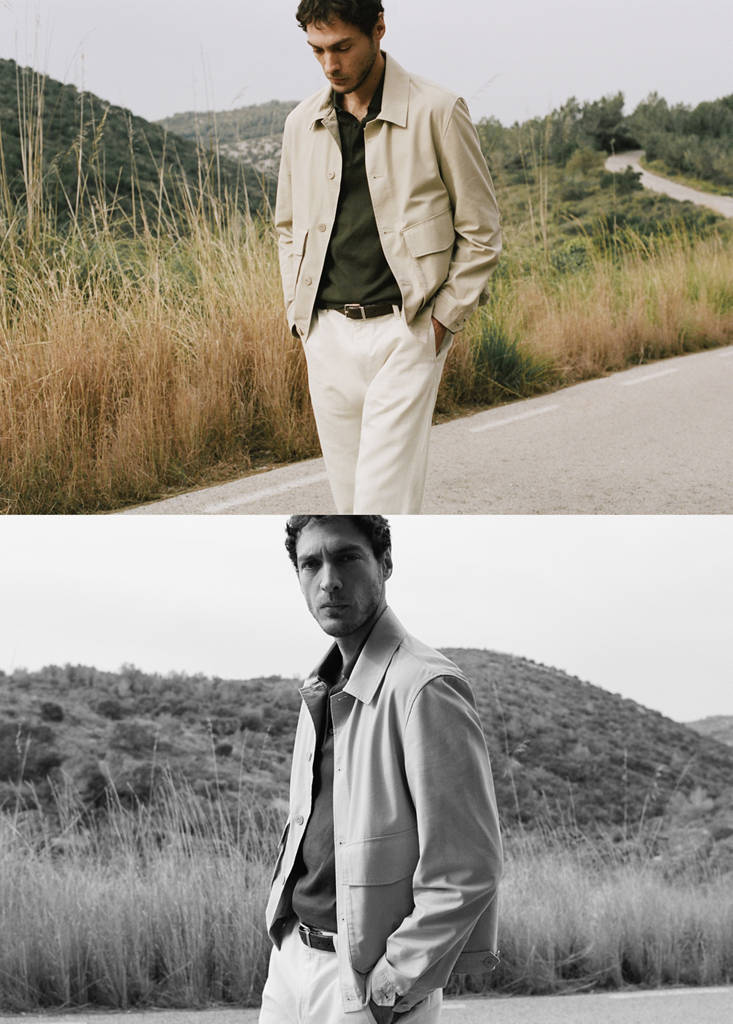 Lightweight cotton lyocell jacket — Beige