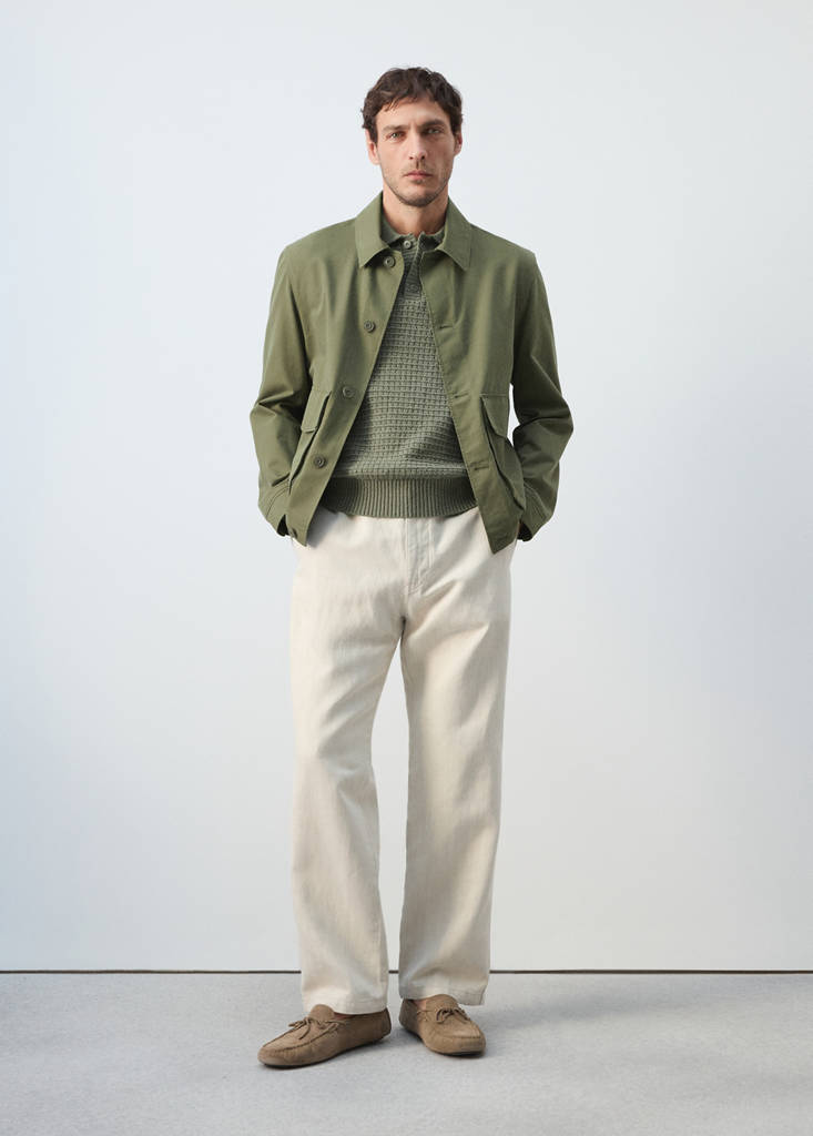 Lightweight cotton lyocell jacket — Khaki