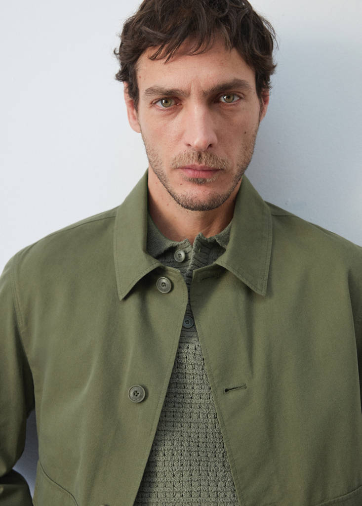 Lightweight cotton lyocell jacket — Khaki