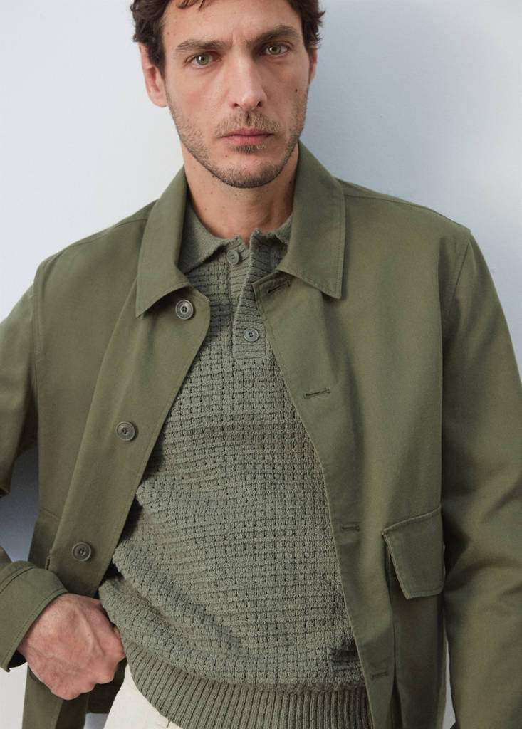 Lightweight cotton lyocell jacket — Khaki