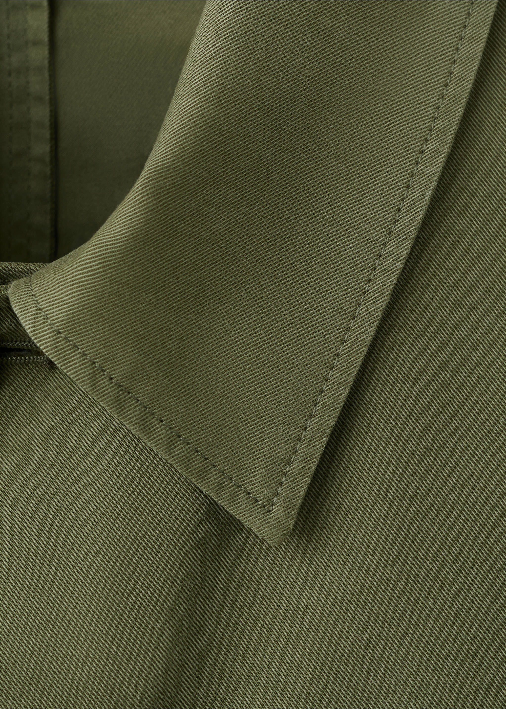 Lightweight cotton lyocell jacket - Reverse of the article, Khaki. Ref: 27025932-00.