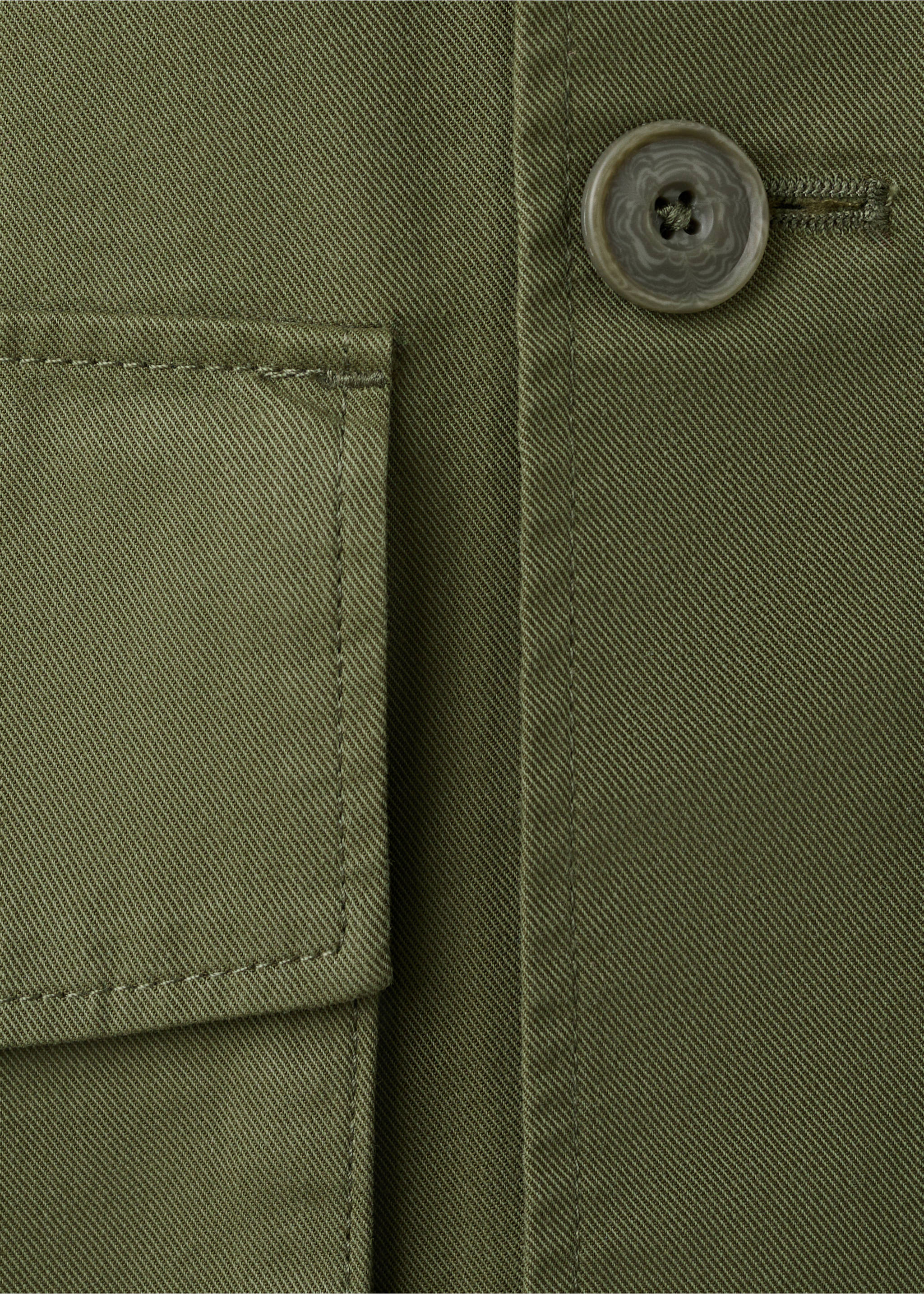 Lightweight cotton lyocell jacket - Details of the article 8, Khaki. Ref: 27025932-00.