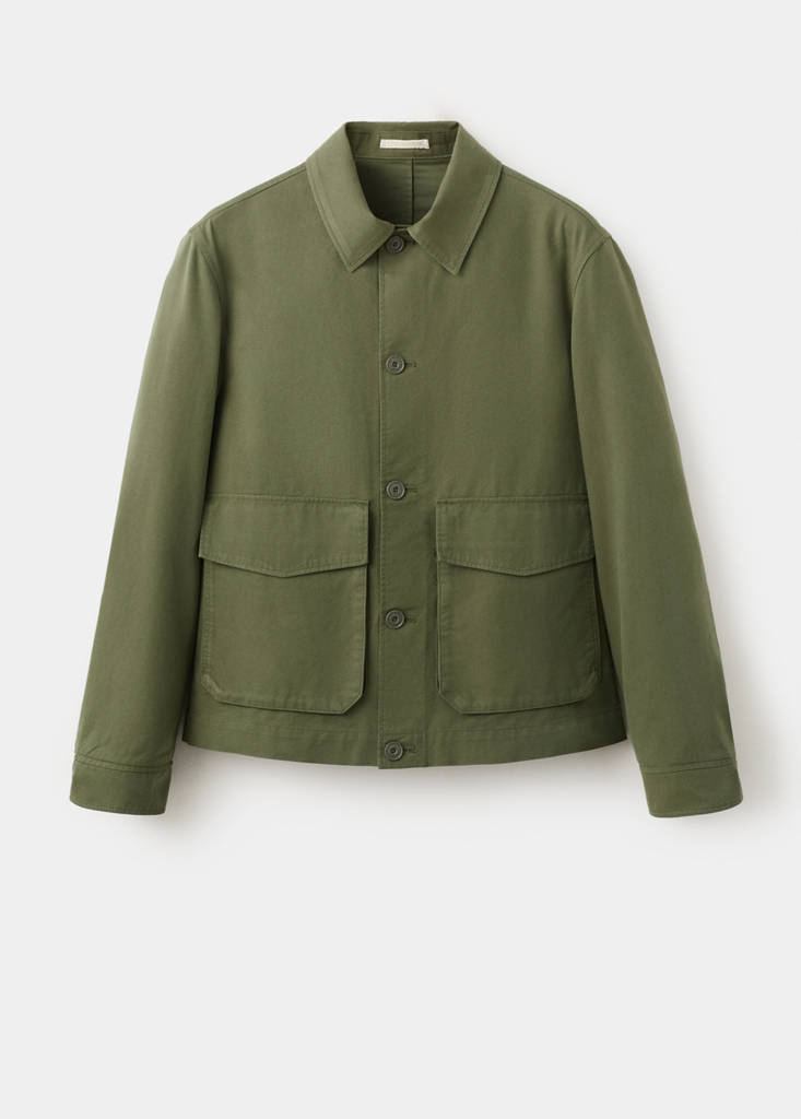 Lightweight cotton lyocell jacket — Khaki