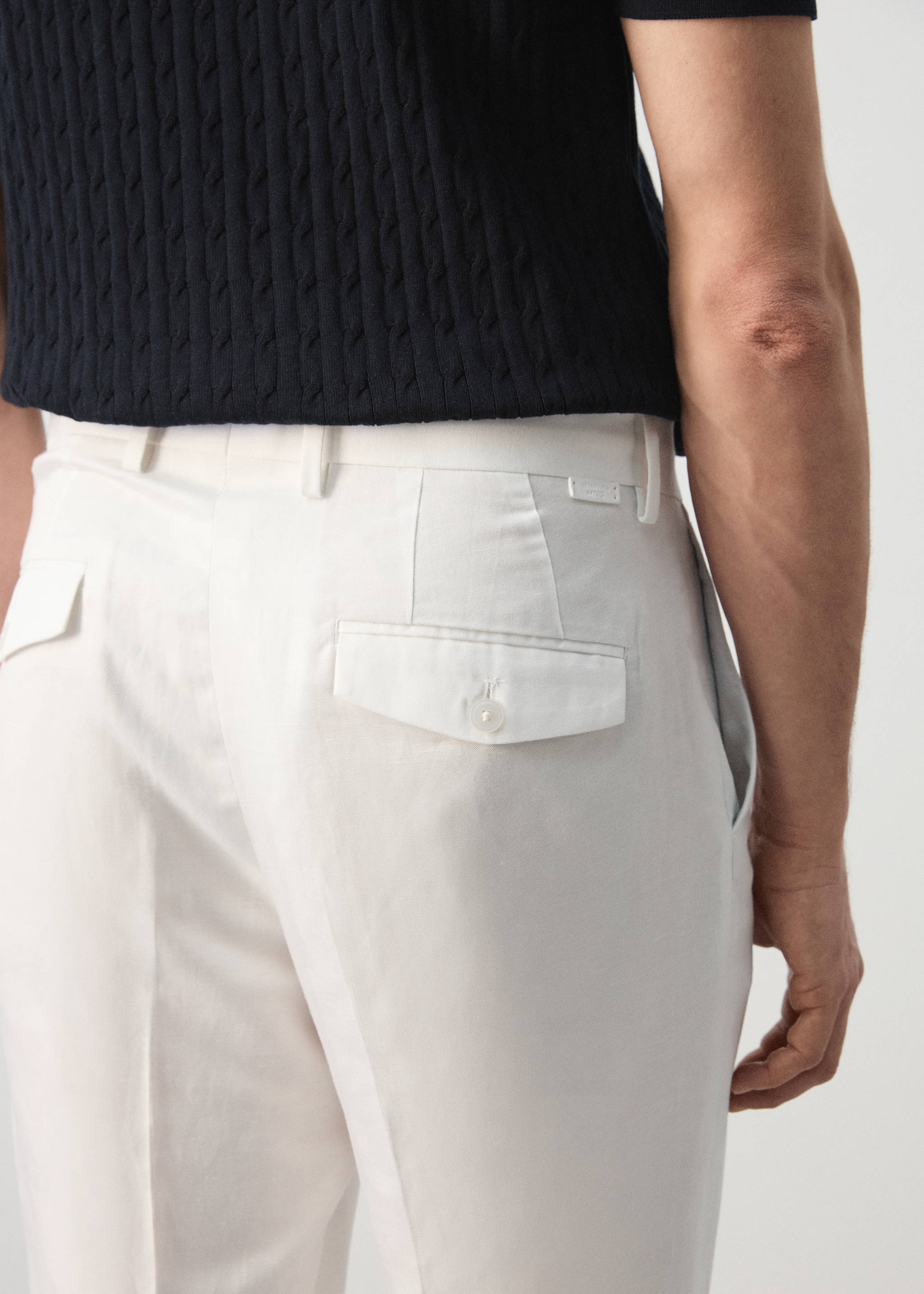 Pantalón slim fit lyocell lino - Detalle del artículo 6