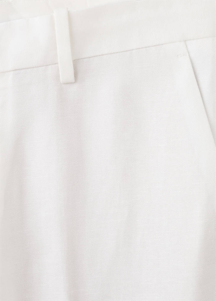 Slim-fit lyocell linen trousers — Off White
