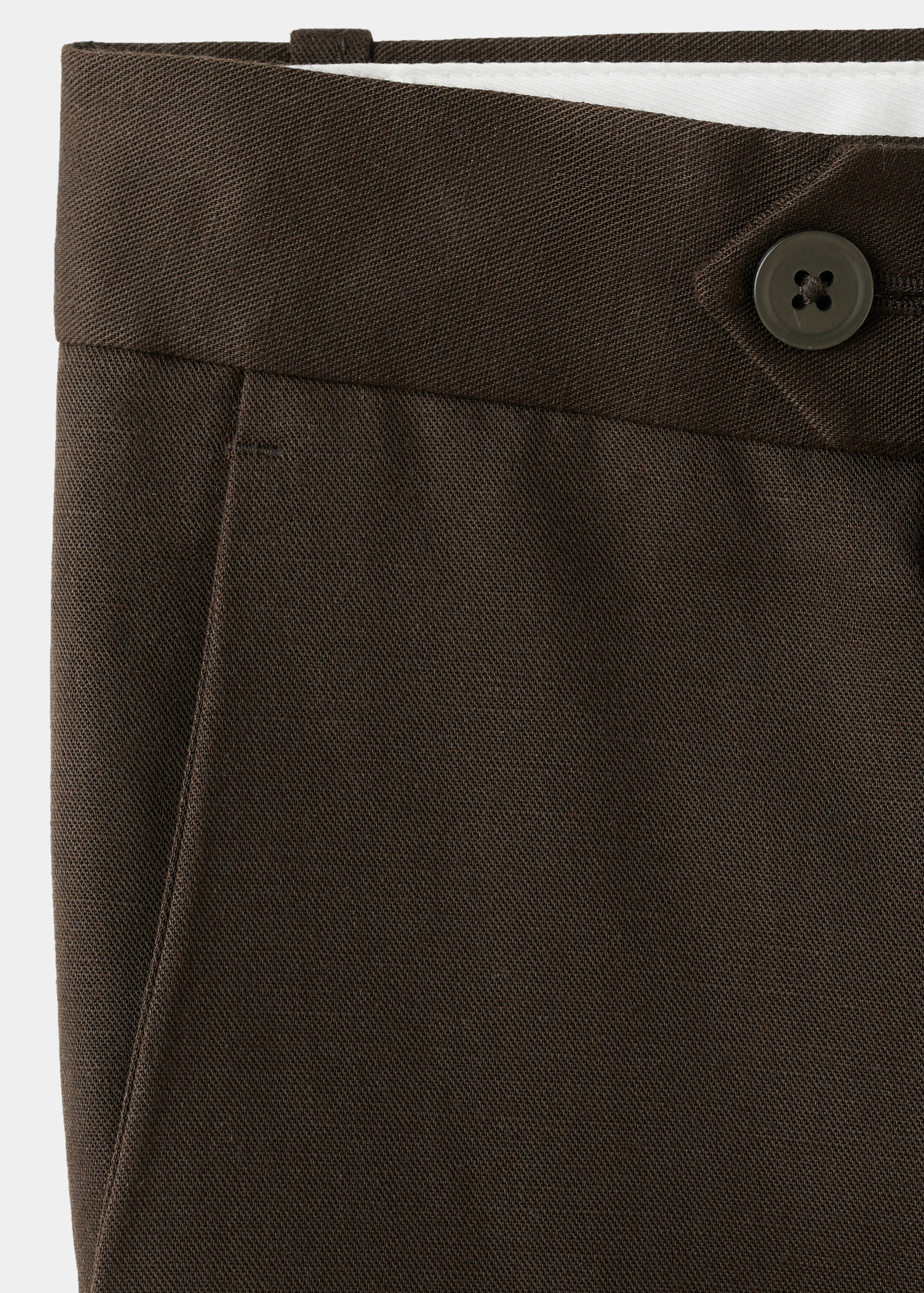 Slim-fit lyocell linen trousers - Details of the article 8