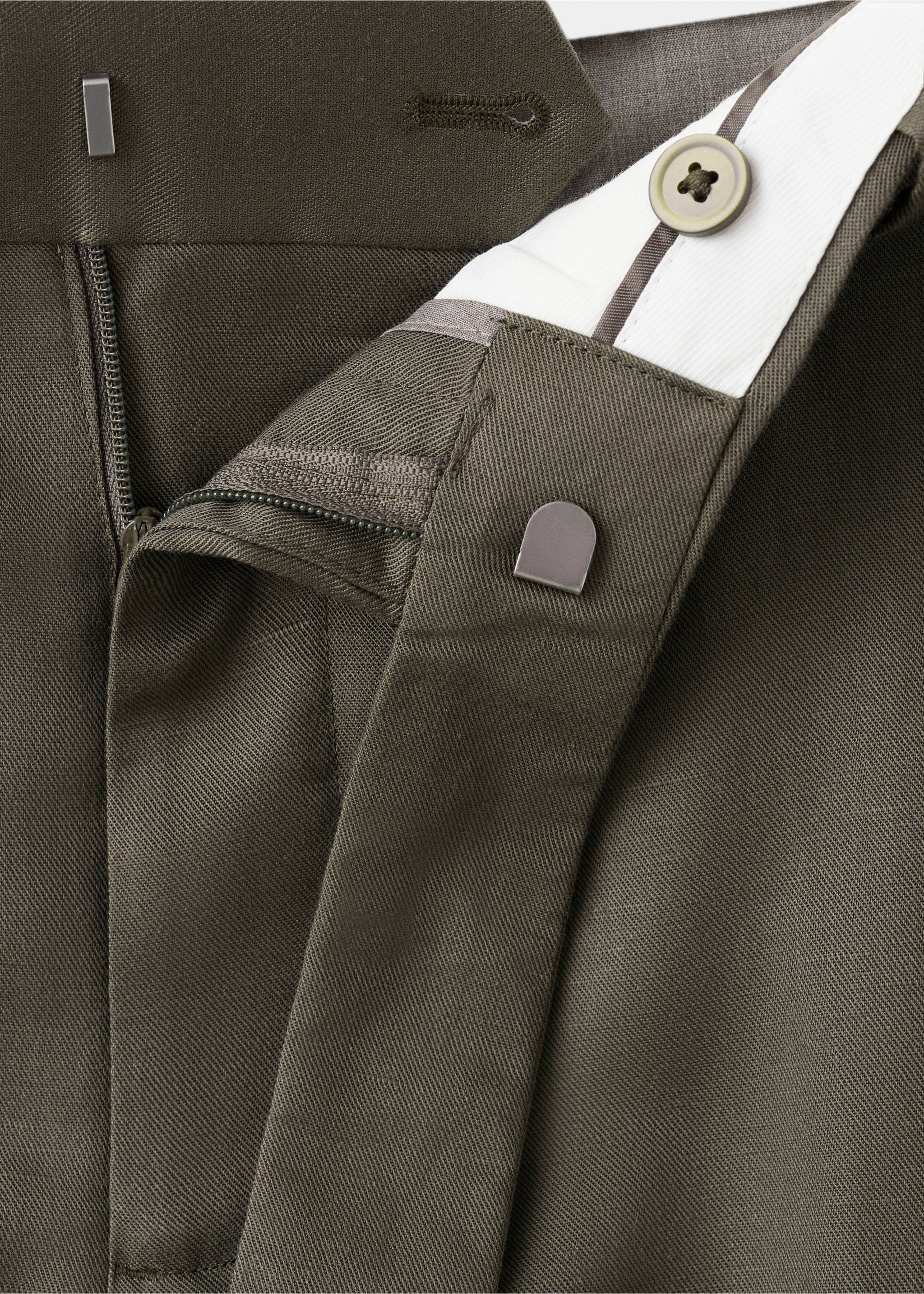 Pantalón slim fit lyocell lino - Detalle del artículo 8, Marrón medio. Ref: 27025933-00.