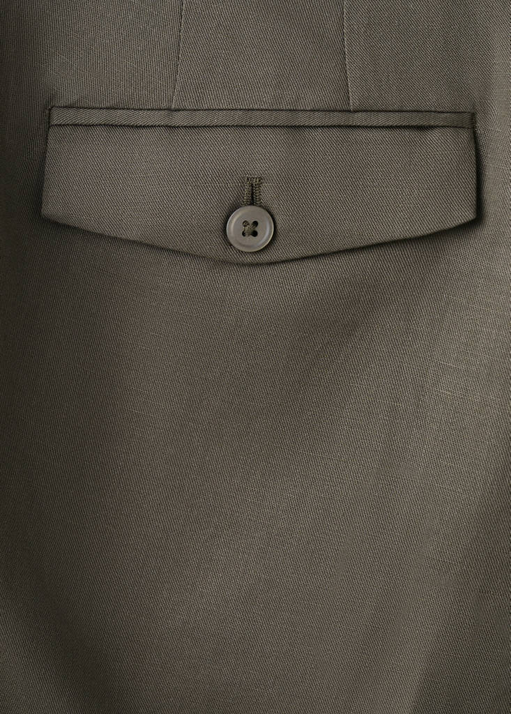 Slim-fit lyocell linen trousers — Medium Brown