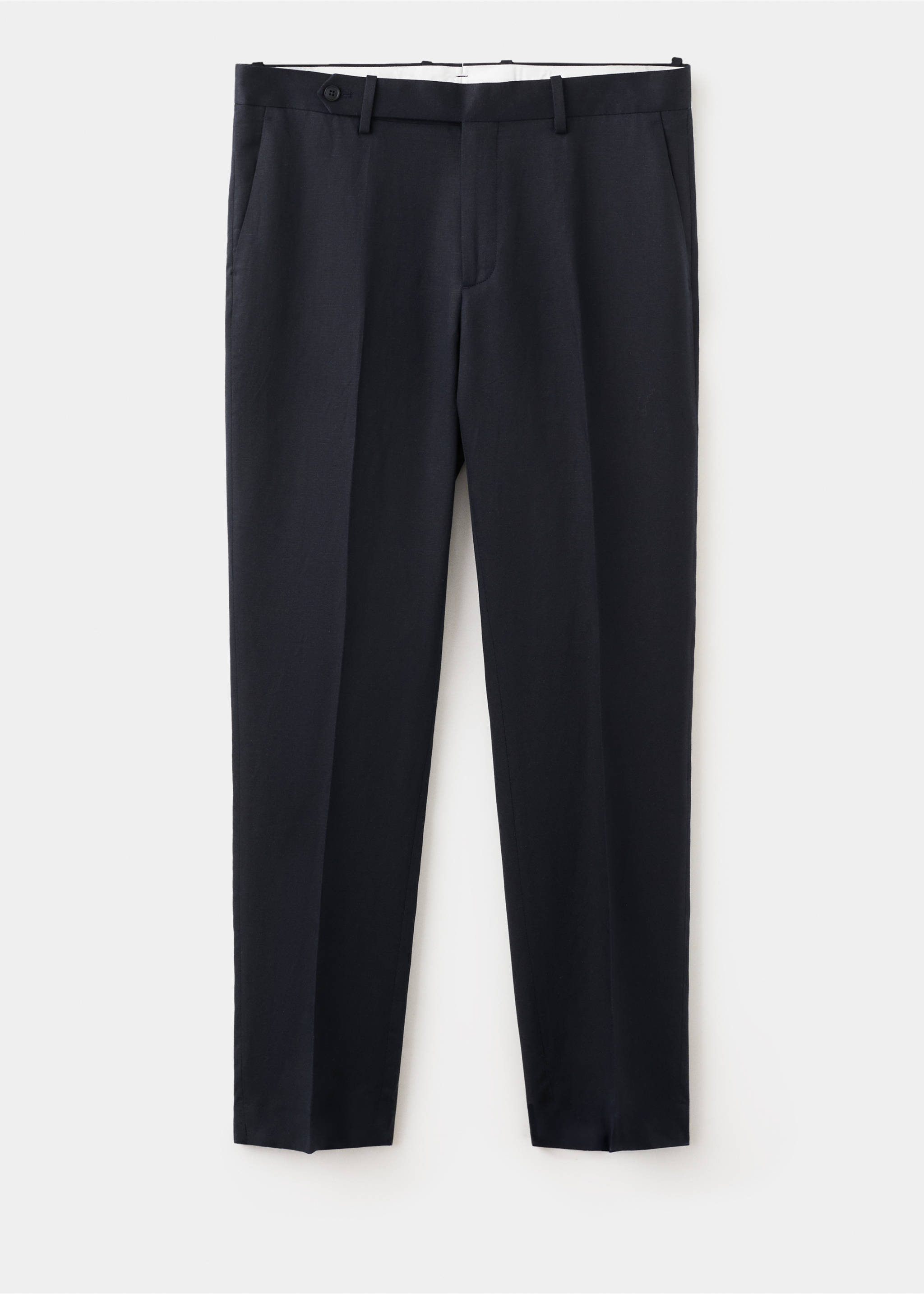 Брюки slim fit лиоцелл и лен - Изделие без модели, Глубокий темно-синий. Ref: 27025933-00.