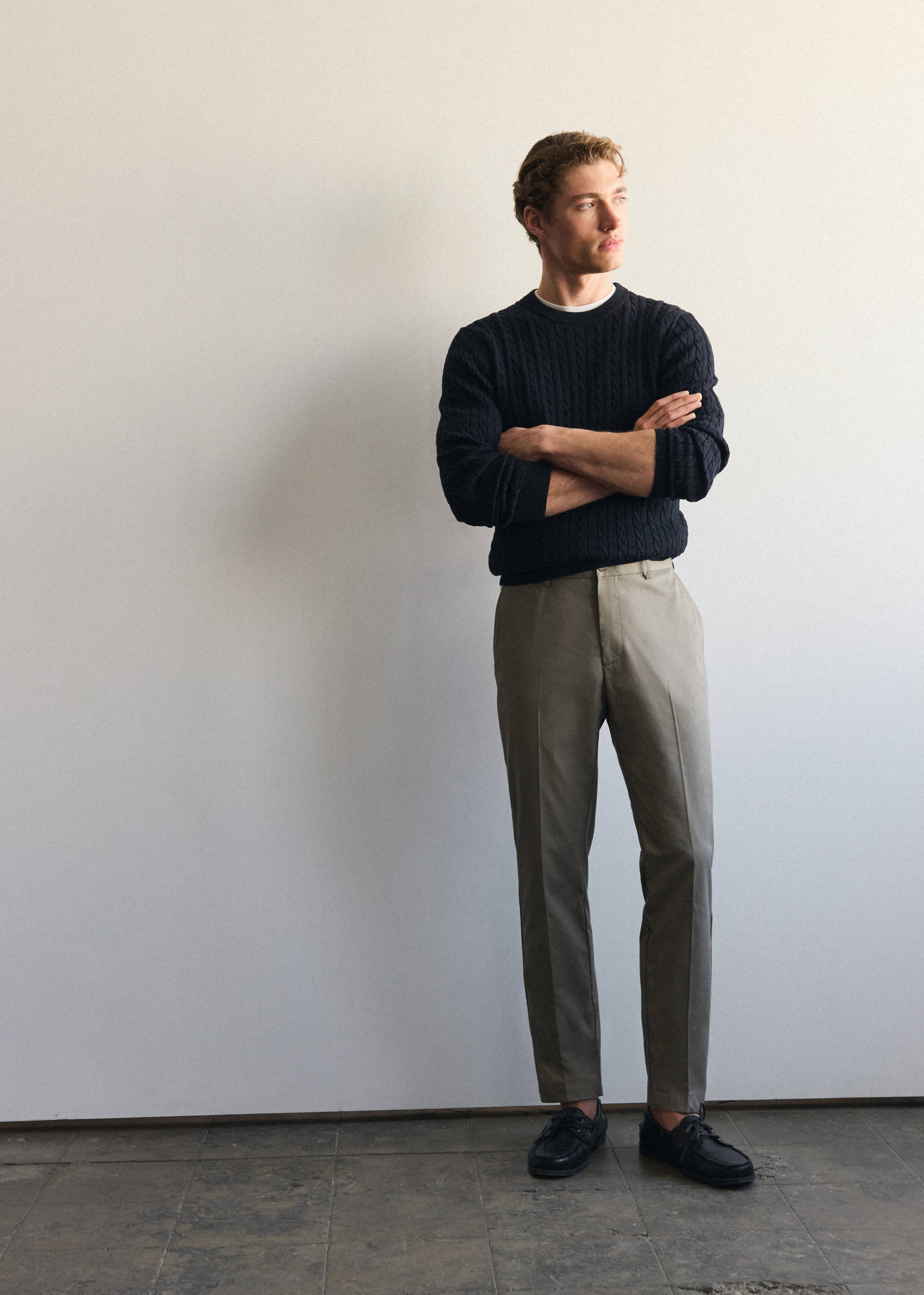 Pantalon en sergé 100 % coton slim-fit - Détail de l'article 5