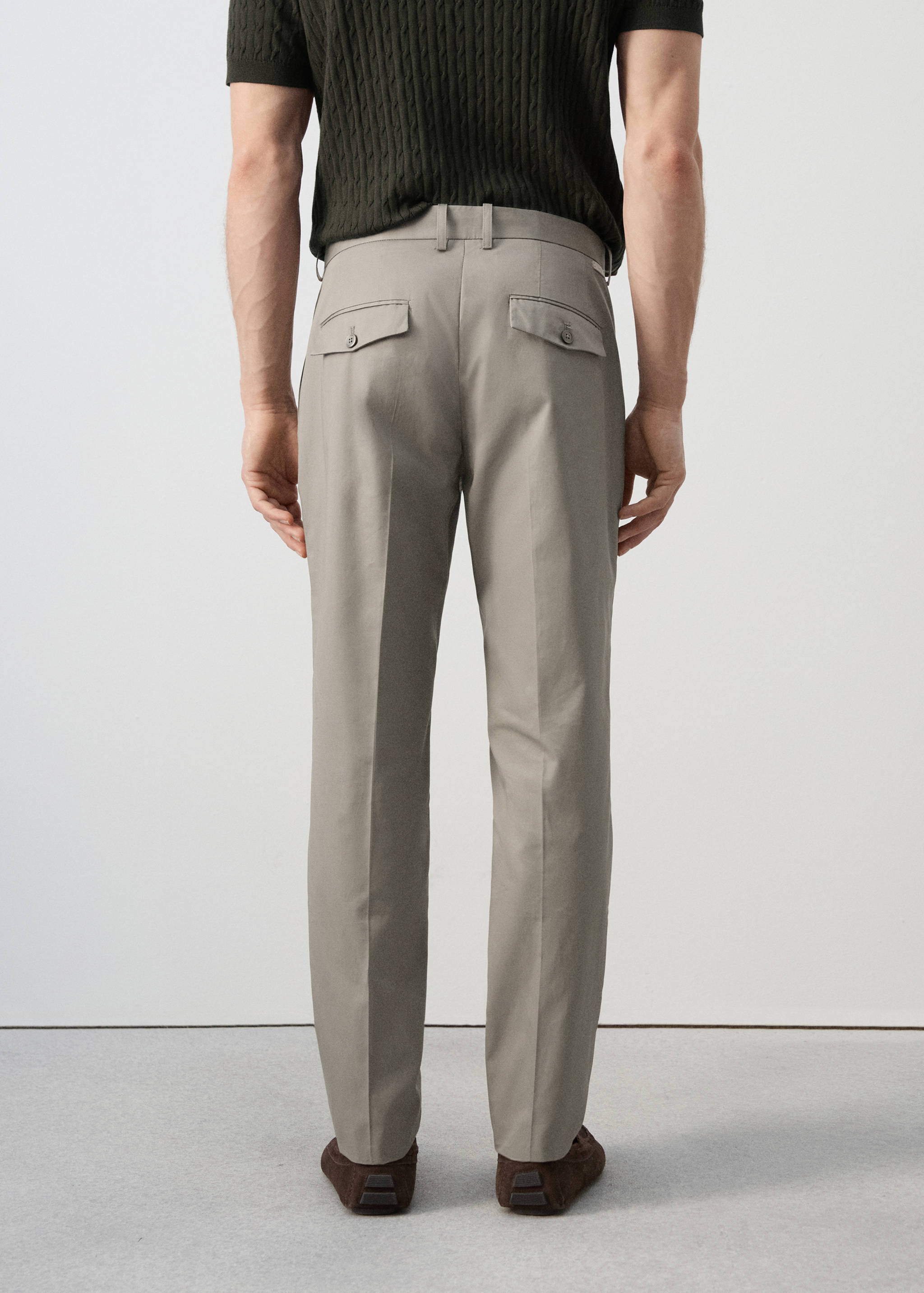 Pantalón sarga 100% algodón slim fit - Reverso del artículo