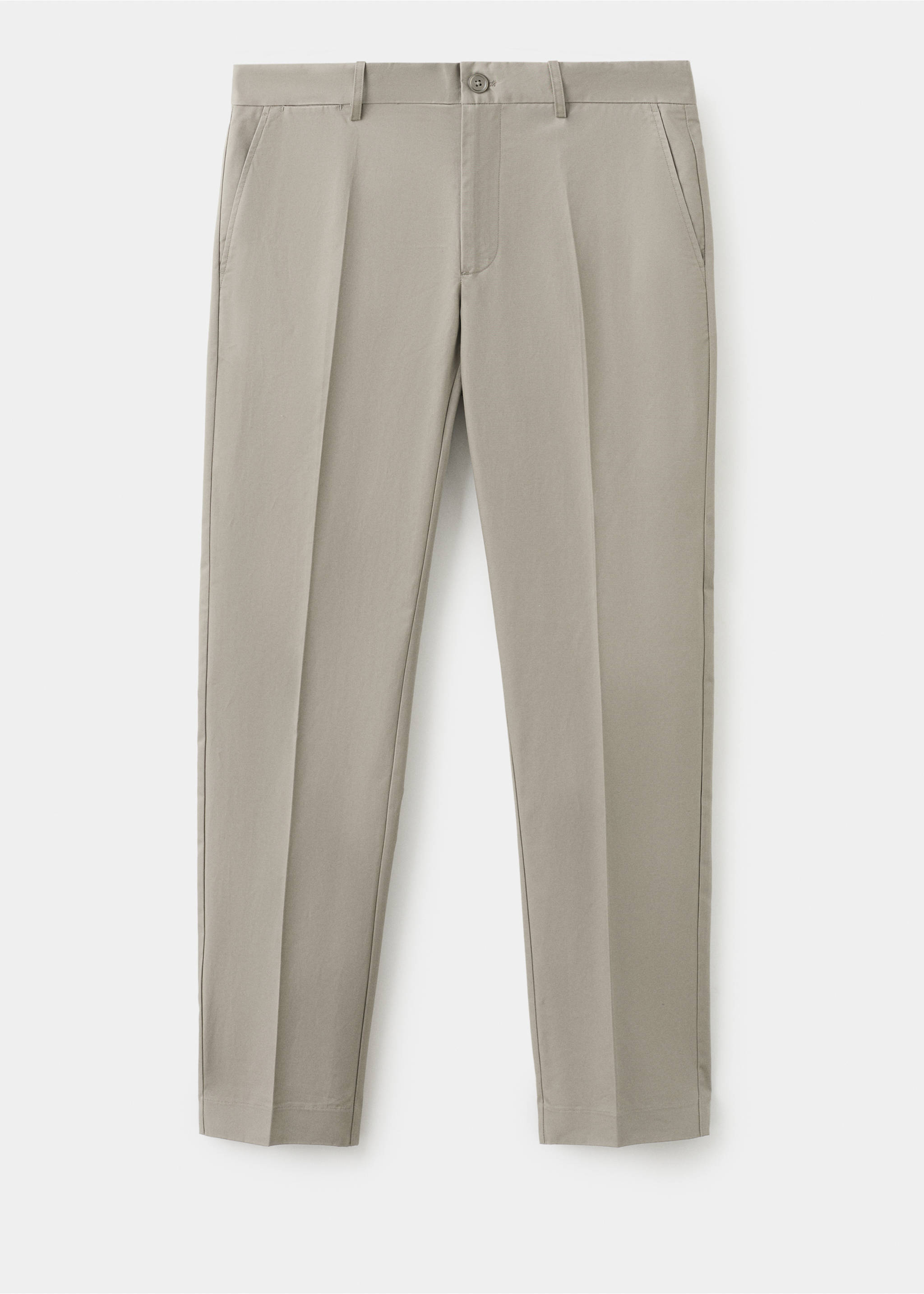 Pantalón sarga 100% algodón slim fit - Artículo sin modelo, Beige. Ref: 27025934-03.
