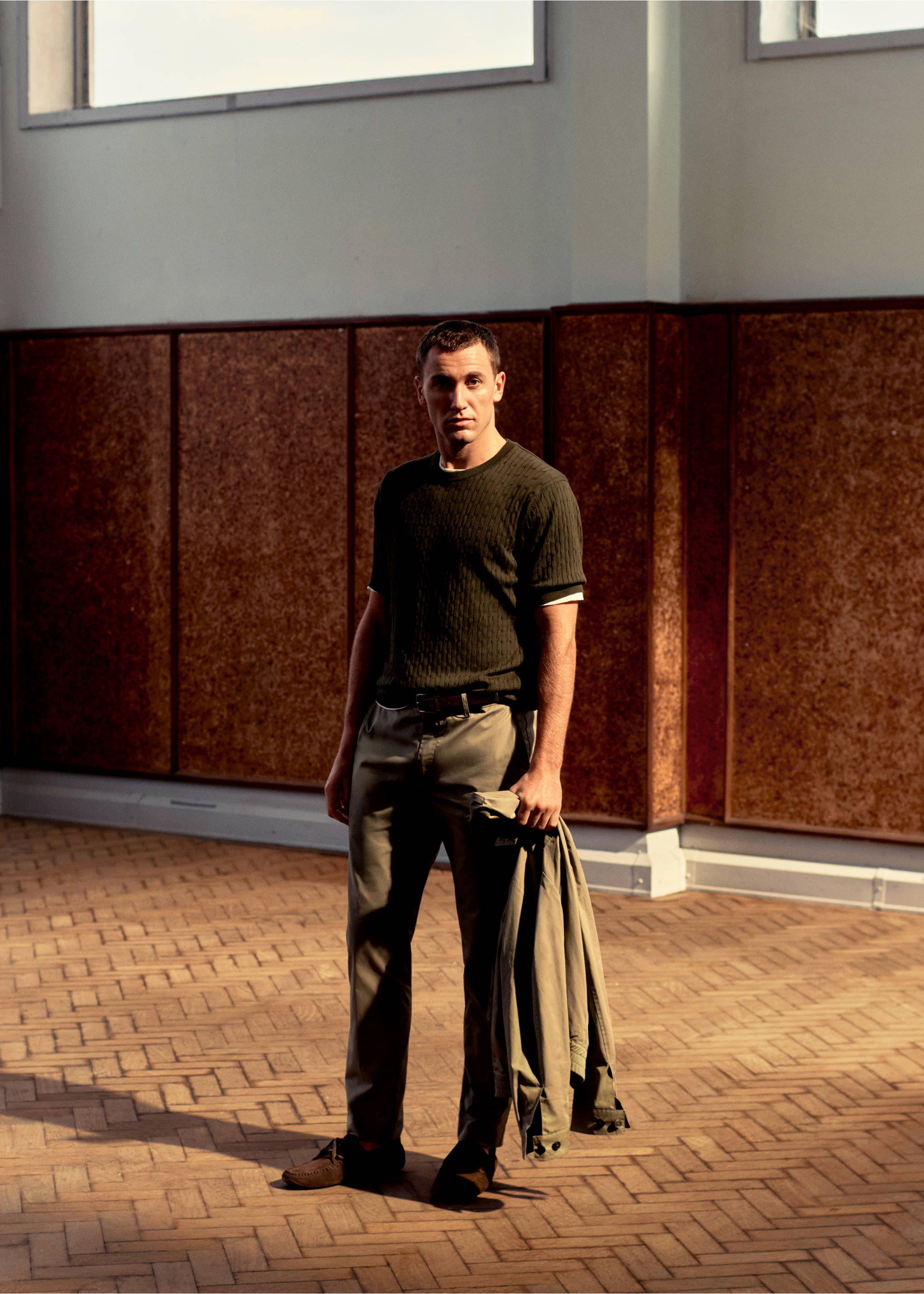 Pantalón sarga 100% algodón slim fit - Detalle del artículo 5, Beige. Ref: 27025934-03.