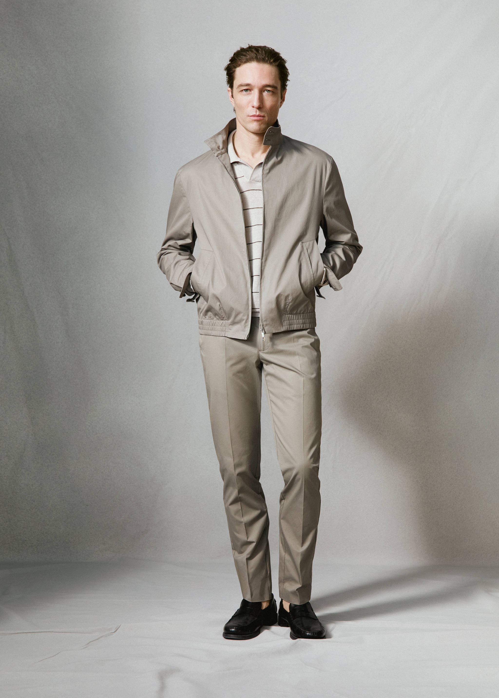 100% cotton twill slim fit trousers - Details of the article 5