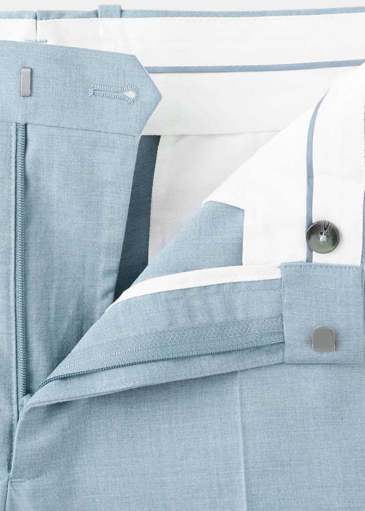Stretch fabric super slim-fit suit trousers — Sky Blue