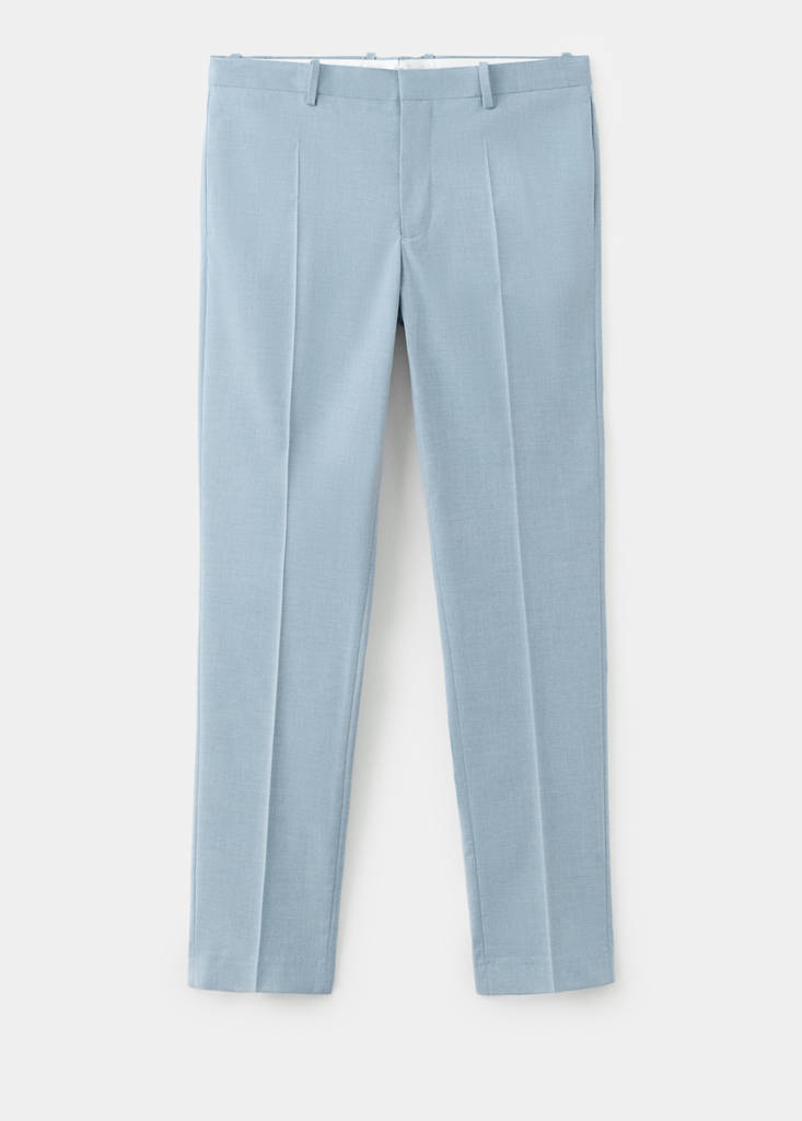 Stretch fabric super slim-fit suit trousers — Sky Blue