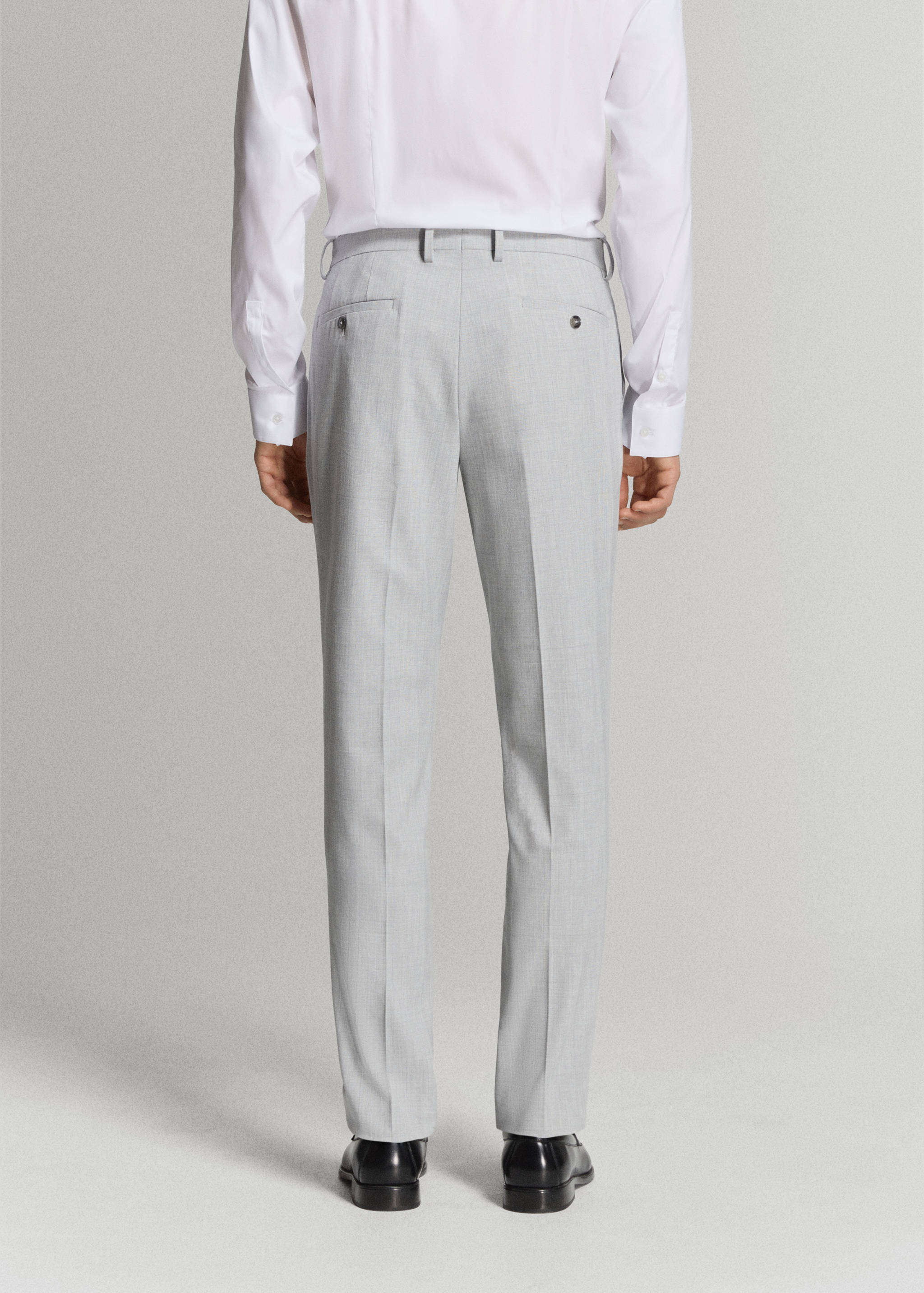 Stretch fabric super slim-fit suit trousers - Reverse of the article