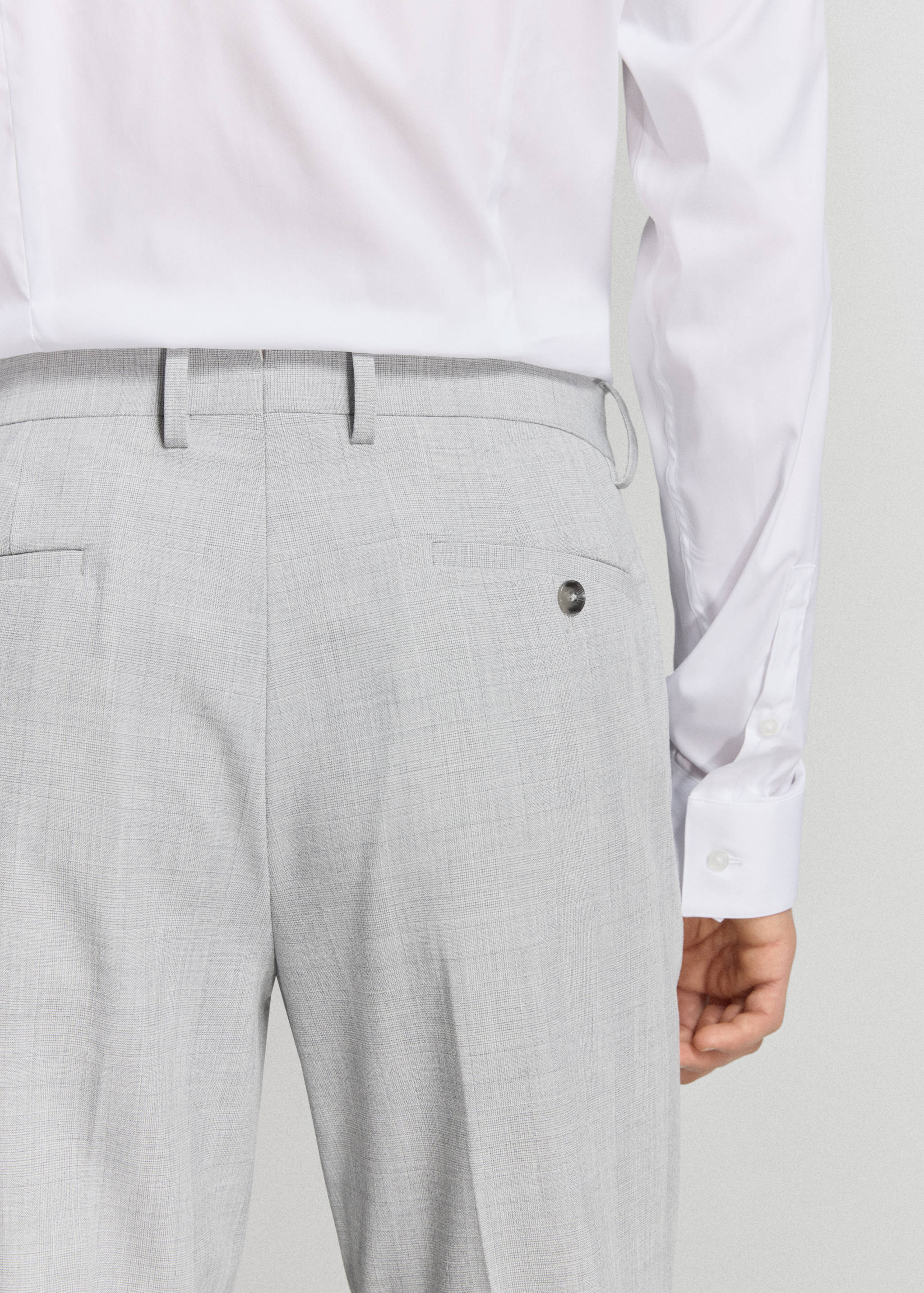 Stretch fabric super slim-fit suit trousers - Details of the article 6