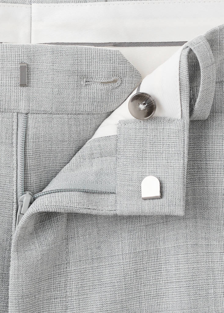 Stretch fabric super slim-fit suit trousers — Light Heather Grey