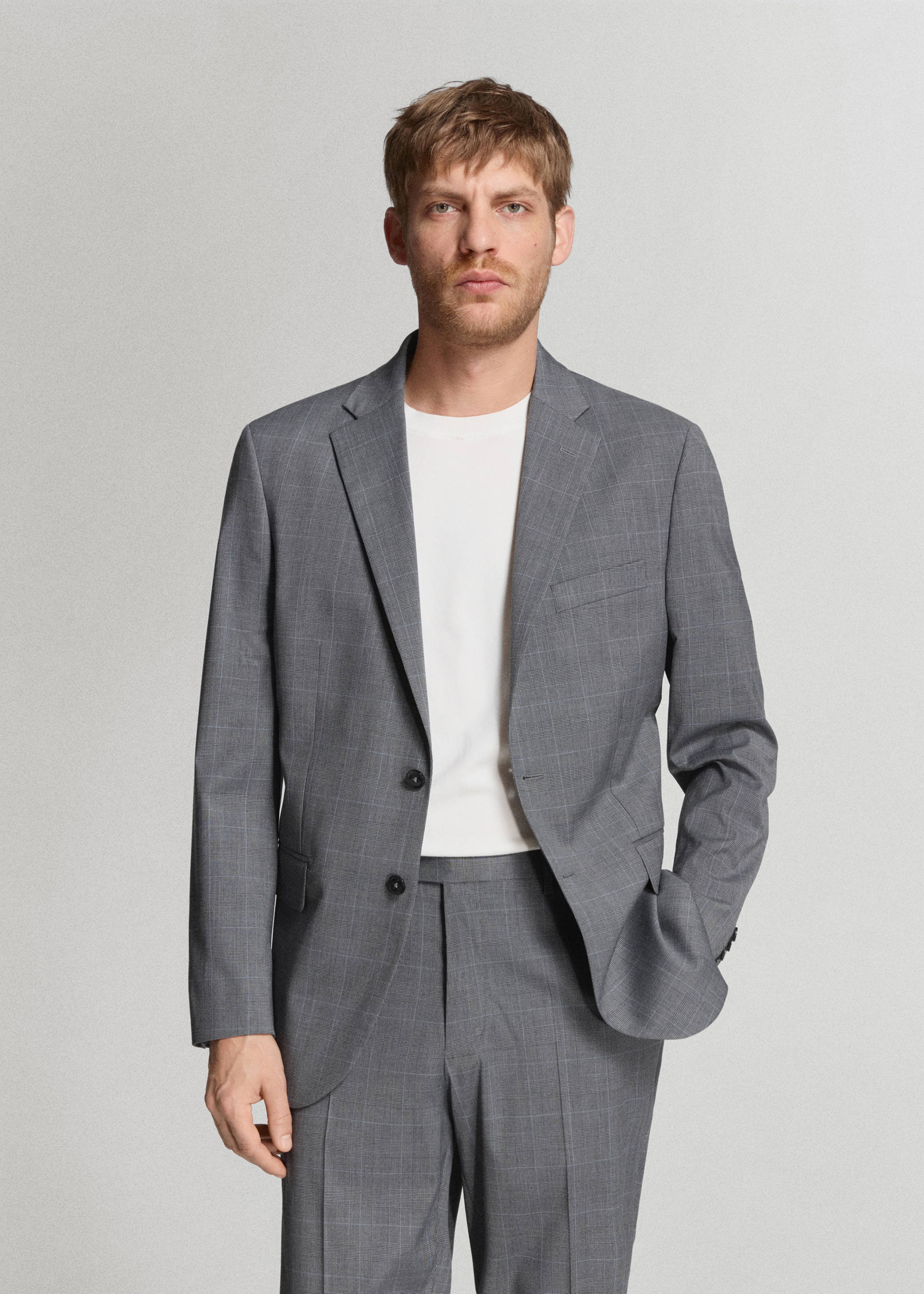 London regular-fit suit jacket - Medium plane