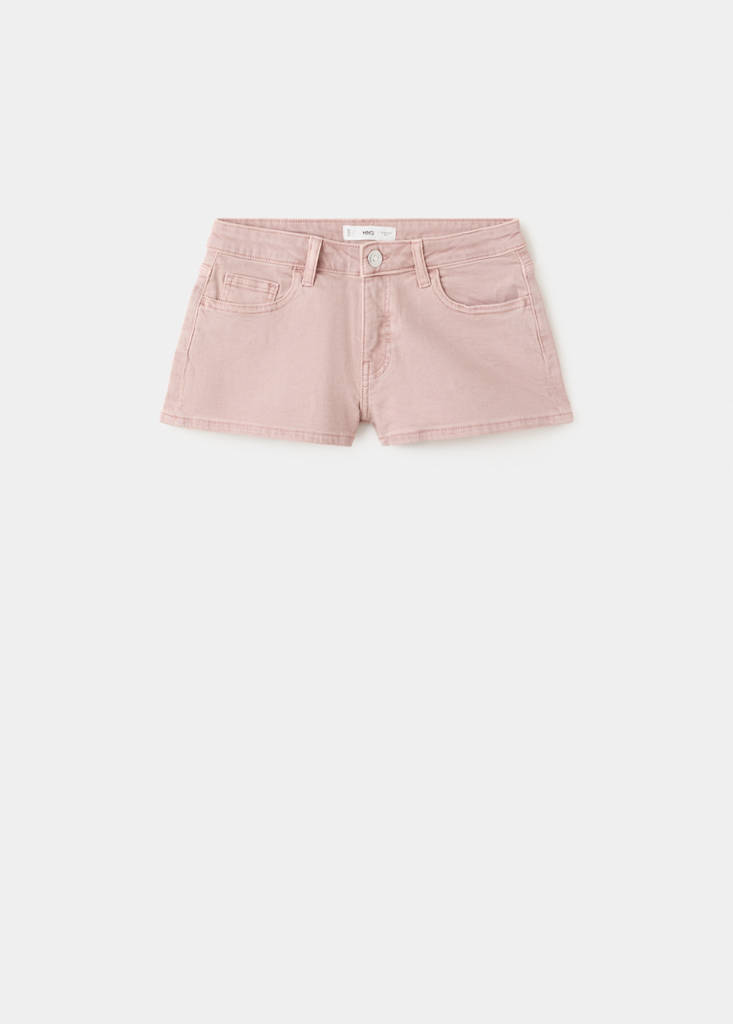 Low-waist mini shorts — Pink