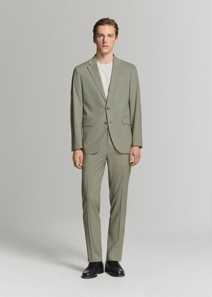 Milan slim-fit suit jacket — Green