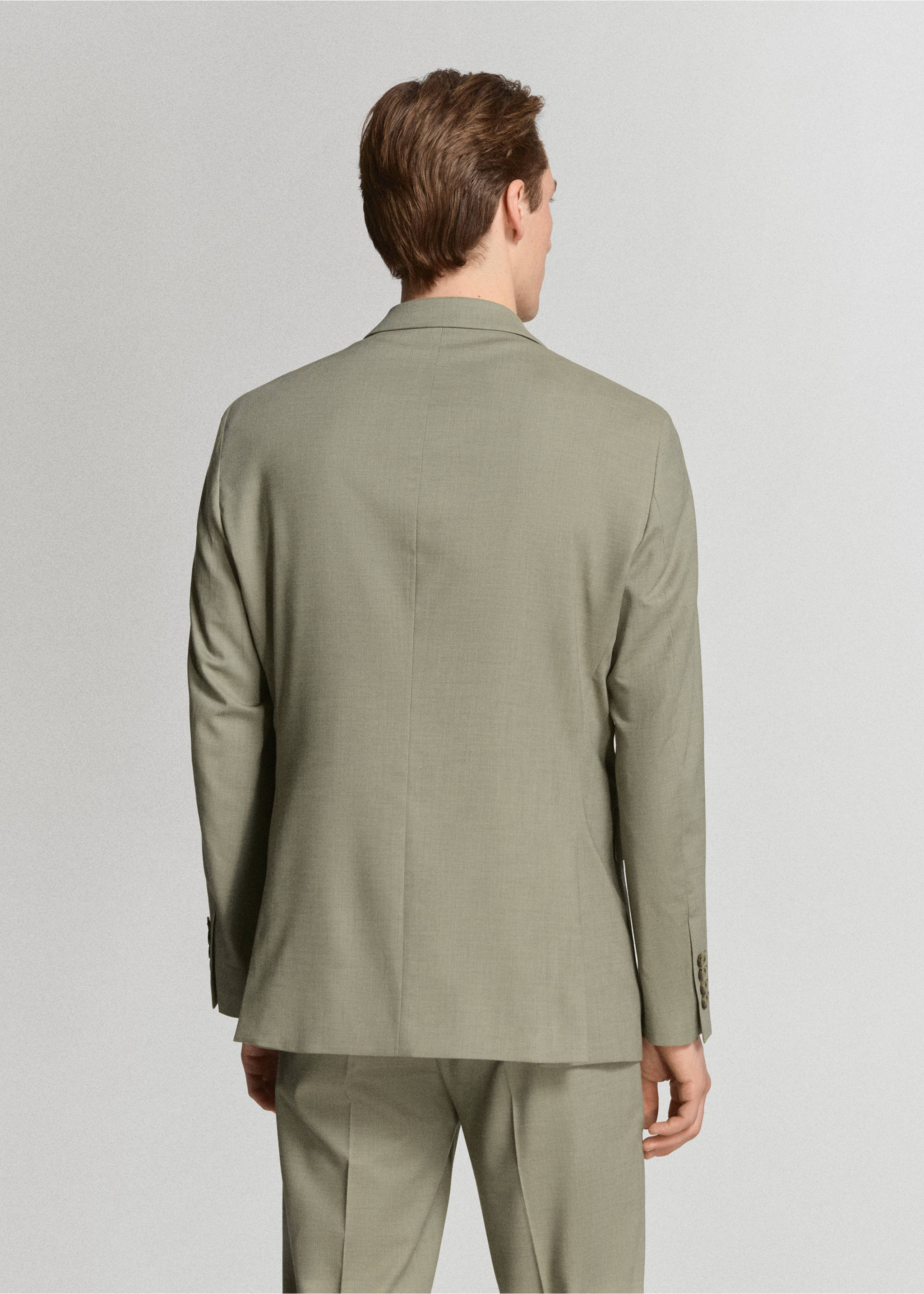 Костюмный пиджак Milan slim fit - Обратная сторона изделия, Зеленый. Ref: 27025941-00.