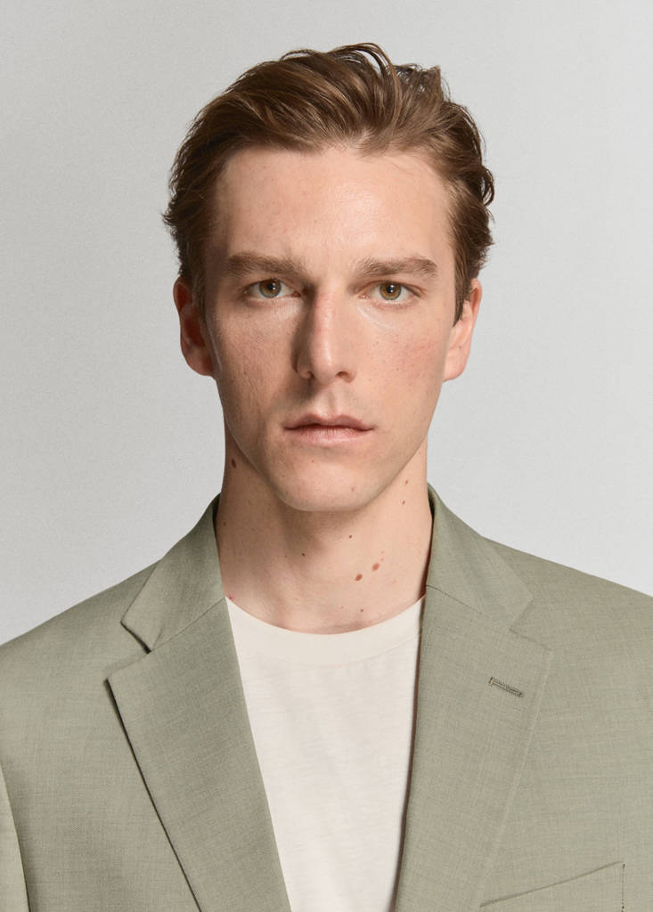 Milan slim-fit suit jacket — Green