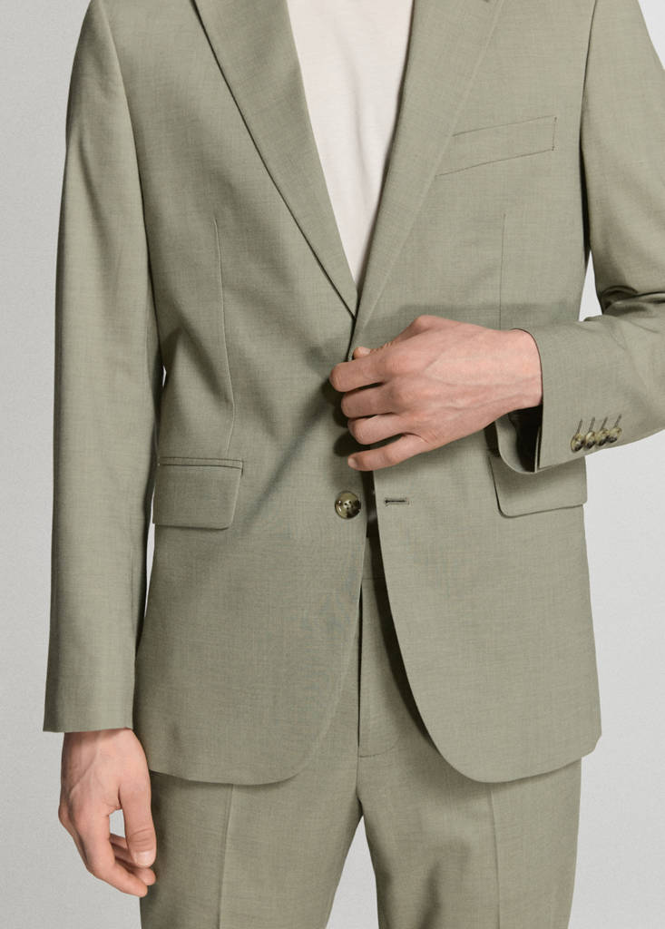 Milan slim-fit suit jacket — Green