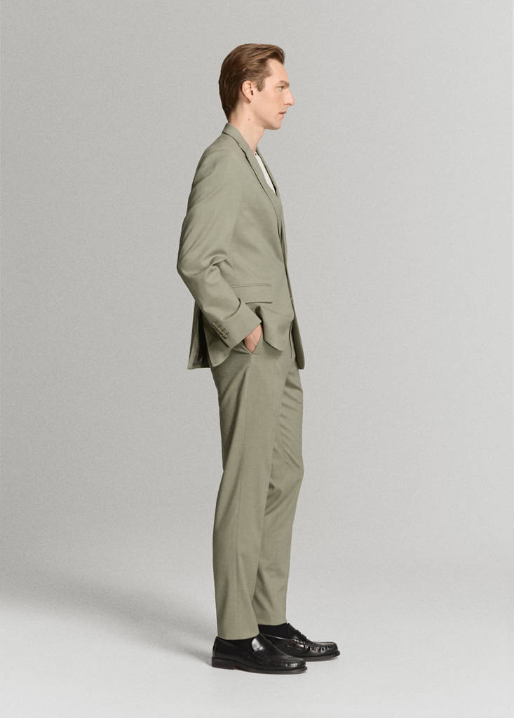 Milan slim-fit suit jacket — Green
