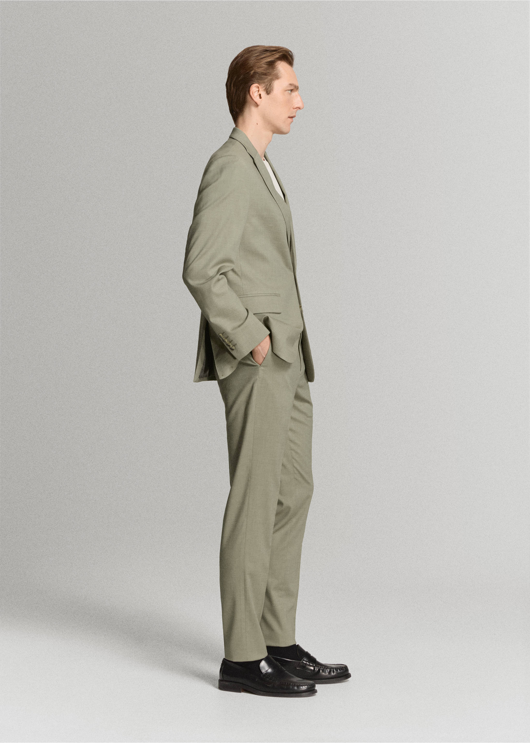 Костюмный пиджак Milan slim fit - Деталь изделия 2, Зеленый. Ref: 27025941-00.