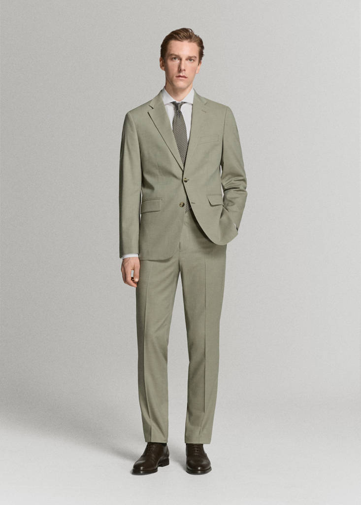 Milan slim-fit suit jacket — Green