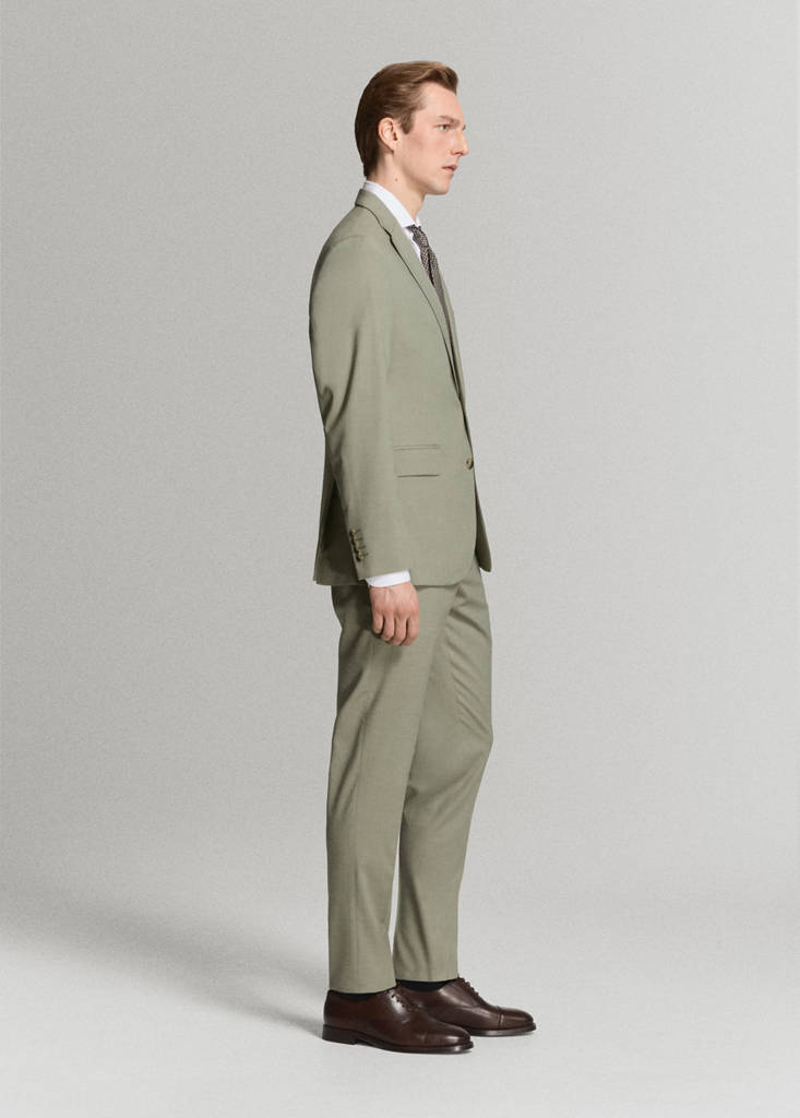 Milan slim-fit suit jacket — Green