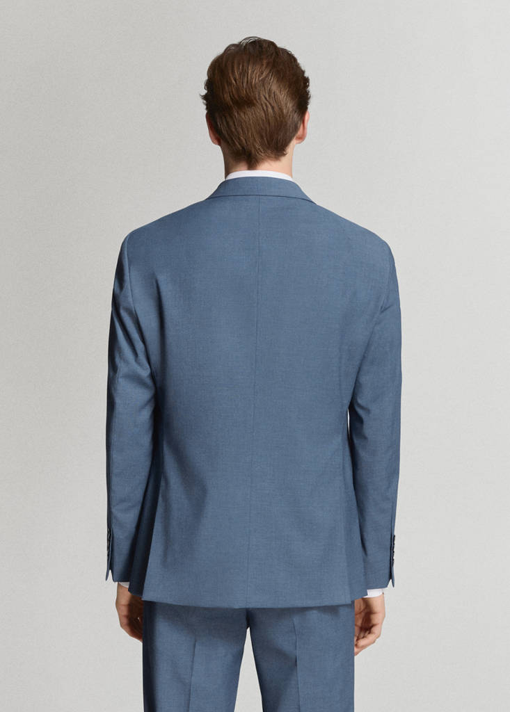 Milan slim-fit suit jacket — Indigo Blue