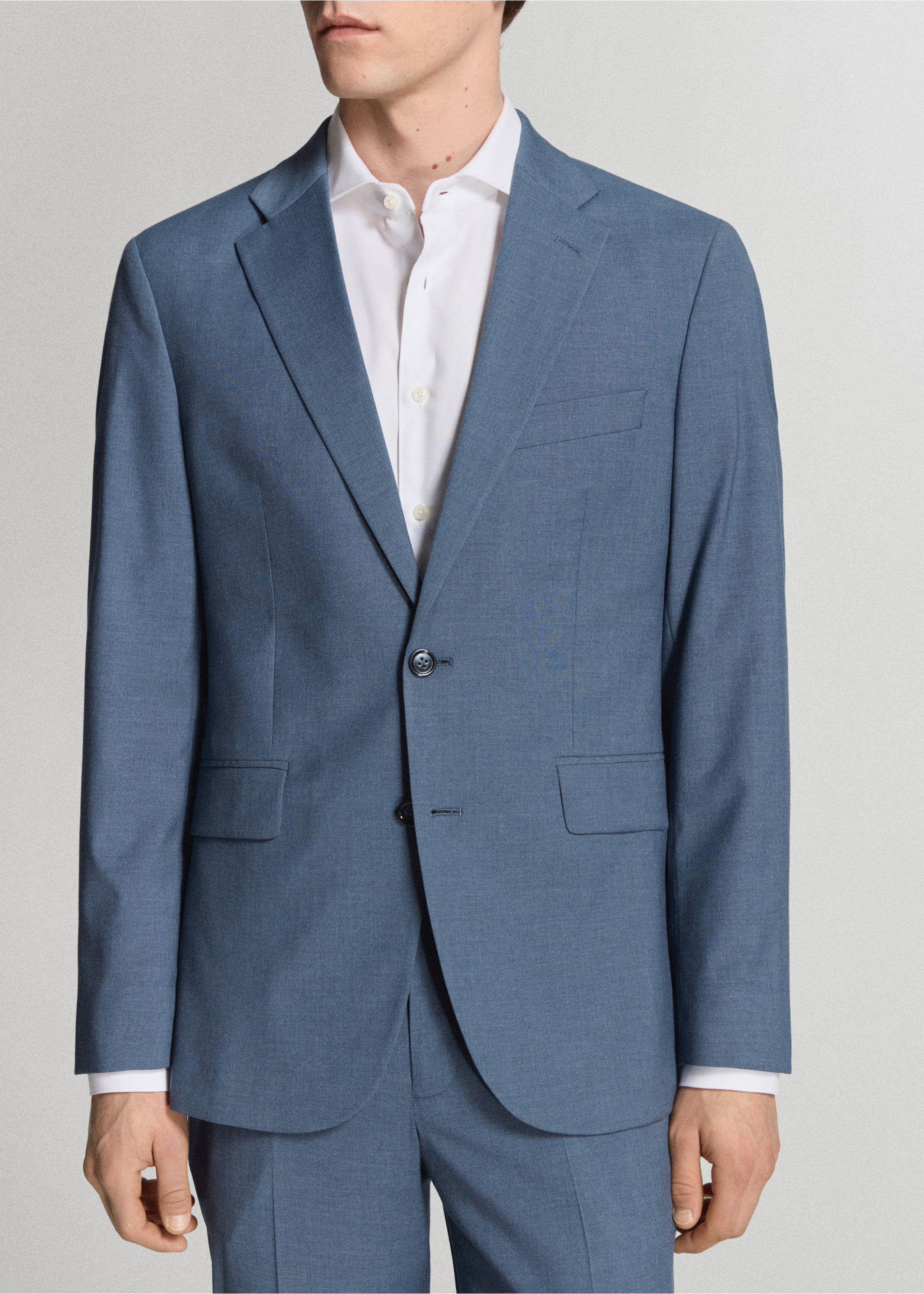 Americana traje Milán slim fit - Detalle del artículo 3, Azul indigo. Ref: 27025942-00.