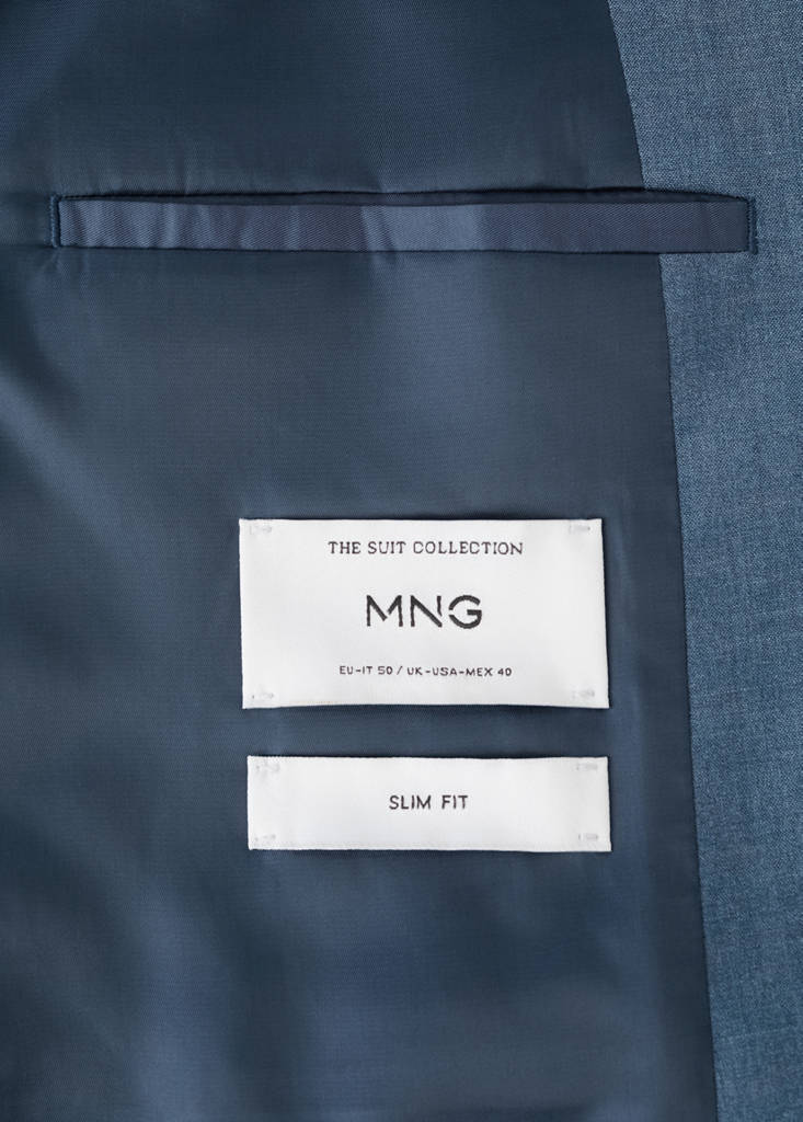 Milan slim-fit suit jacket — Indigo Blue