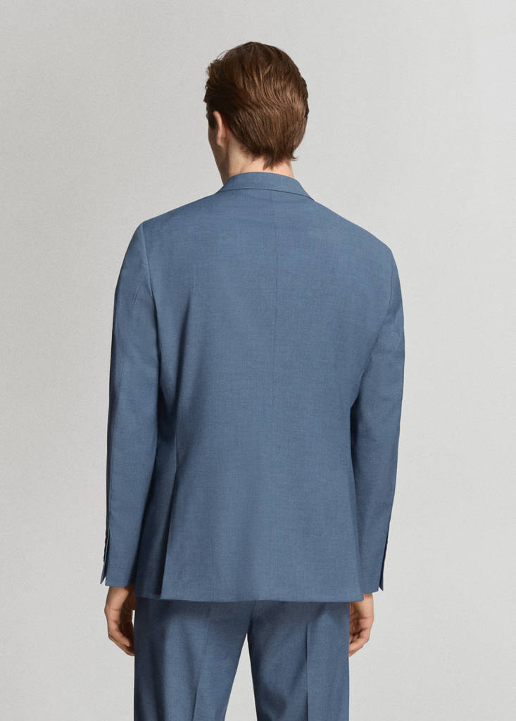 Milan slim-fit suit jacket — Indigo Blue