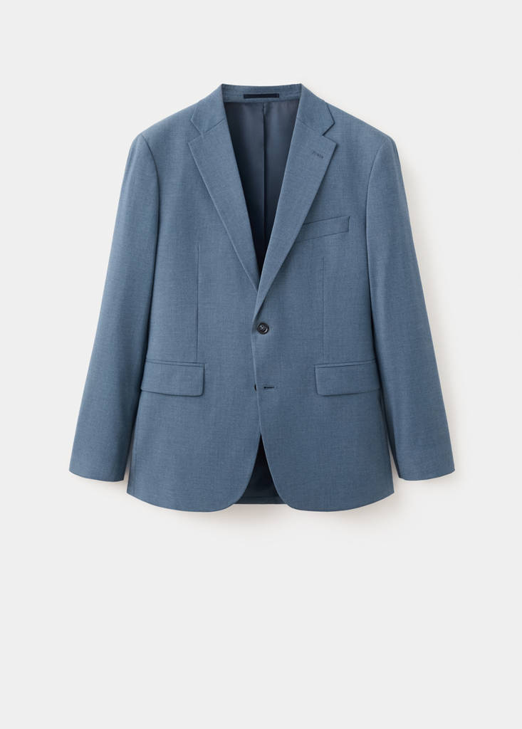 Milan slim-fit suit jacket — Indigo Blue